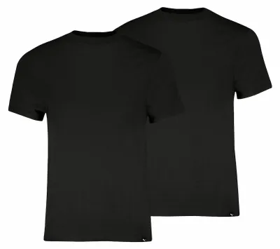 Zdjęcie produktu dla 2 sztuki Puma Basic Crew T-Shirt Men Podkoszulek męski z okrągłym dekoltem, kolor: 200 - czarny, rozmiar odzieży: M