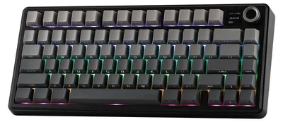 Produktbild von AULA F75 MAX Kabellose Mechanische Gaming-Tastatur mit TFT-Bildschirm QWERTY US - 2,4GHz/USB-C/BT für Win/Mac/Linux Gradient Grey Side-Engraved Reaper