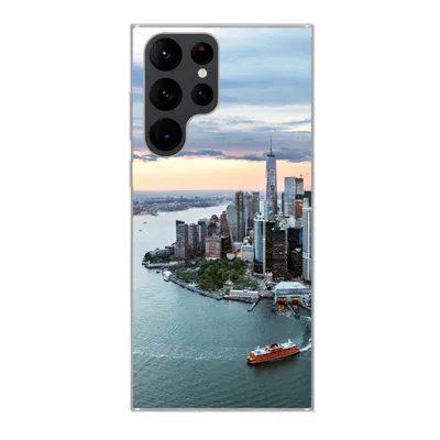 Produktbild von MuchoWow® Handyhülle Schutzhülle Hülle für Samsung Galaxy S22 Ultra Luftaufnahme von New York Silikon Softcase Handy Hülle - Abbildung