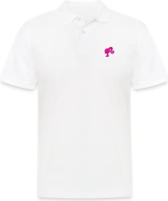 Produktbild von Spreadshirt Barbie Silhoutte Stick Herren Poloshirt, 4XL, Weiß