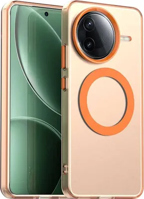 Immagine prodotto di Custodia MagSafe per Xiaomi Poco F7 Pro - Cover posteriore Phonesta HardFrost Semi-Trasparente - Arancione opaco