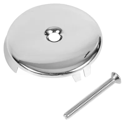 Image de Couvercle de vidange pour baignoire, couvercle de vidange en acier inoxydable de 3-1/8" avec un trou et une vis, couvercle de vidange universel pour baignoire (argent)