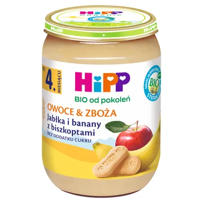Produktbild von Hippovocie a müsli Jablko a banán so sušienkami Po 4 mesiacoch 190 G
