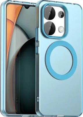 Obrázek produktu pro Magnetické pouzdro pro Xiaomi Redmi Note 13 4G, tenké matné průsvitné nárazuvzdorné pouzdro Modrý