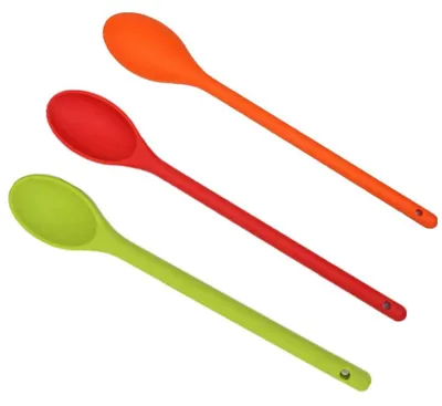 Productafbeelding van Set van 3 hittebestendige keukenlepels van silicone
