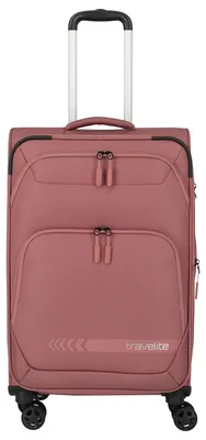 Zdjęcie produktu dla Walizka podróżna Travelite Kick Off, model M, 67 cm, 4 koła, kolor różowy