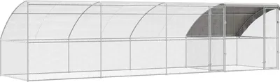 Produktbild von vidaXL Hühnerkäfig 4 pcs Silber 800 x 200 x 200 cm Stahl und PE