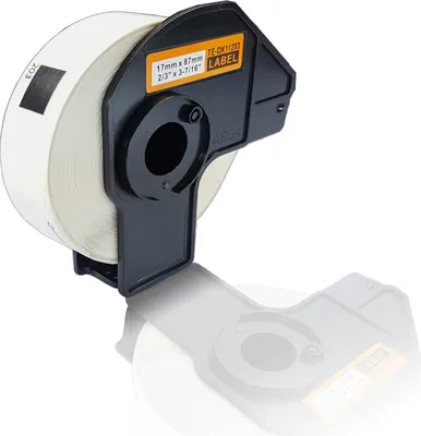 Produktbild von Print-Klex Kompatible Etiketten-Rolle kompatibel mit Brother P-Touch DK-11203 P-Touch QL580Series P-Touch QL650TD P-Touch QL700 P-Touch QL710W P-Touch QL720NW DK11203 DK 11203 17x87 mm Office Quantum Serie
