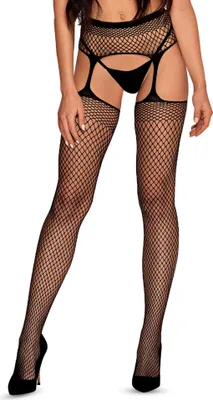 Produktbild von y Netz-Strapsstrumpfhose - Schwarz