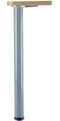 Image de Pied de table extensible MANART - 710 à 1100 mm - Ø 60 mm - acier satiné - 20SATINE