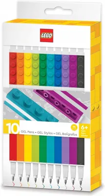 Productafbeelding van LEGO gelpennen - set van 10 stuks, verpakt in een blisterverpakking