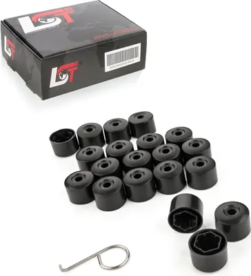 Produktbild von 20x Radschraubenkappen diebstahlhemmend 17 mm schwarz für AUDI PORSCHE