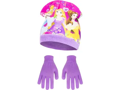 Obrázek produktu pro KupMa Fialová čepice a rukavice Princess - velikost 54