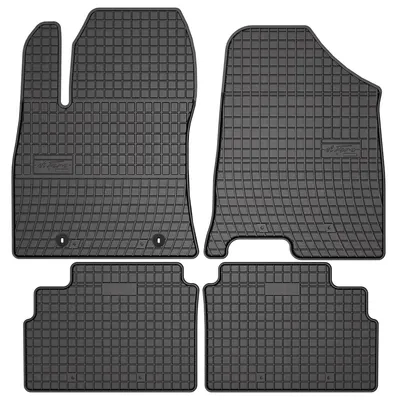 Immagine prodotto di Tappetini auto in gomma adatto per Hyundai Kona II (2022-, crossover) neri, set 4 pz, con fissaggi