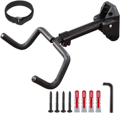 Produktbild von Wandmontierte Fahrradabstellvorrichtung, Fahrradhalterung für die Wand mit verstellbarem Winkel und Abstand, zusammenklappbar für Mountainbikes / Rennräder, Ex