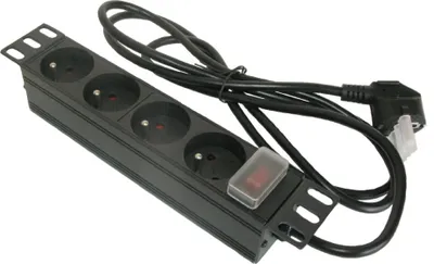Obrázek produktu pro XtendLan 10'' rozvaděč 4x 230V, ČSN, spínač, 1,8 m