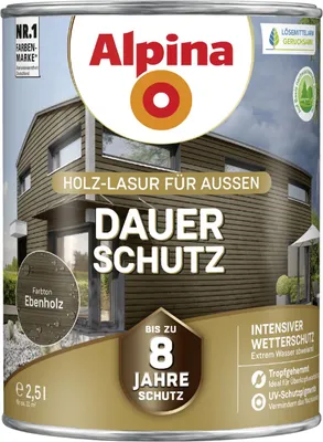 Produktbild von Alpina Dauer-Schutz 2,5 L ebenholz