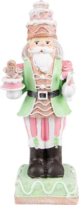 Immagine prodotto di Clayre & Eef Schiaccianoci Figurina 24 cm Verde Rosa Plastica