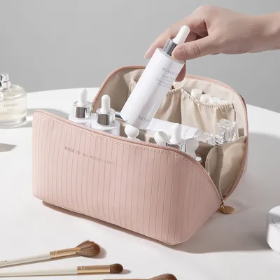 Obrázek produktu pro INF Prostorná taštička na toaletní potřeby / make-up Růžový