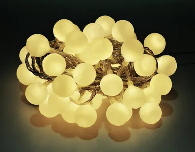 Produktbild von LED Partylichterkette Warmweiß LEDs Lichterkette 4,8m oder 10m, Länge:4.8 m
