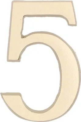 Obrázok produktu pre KOTARBAU® Číslo "5" saténové samolepiace 5 cm mosadzné pre vchodové dvere