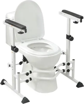 Produktbild von Verstellbare Toiletten-Sicherheitsgriffe, schwer belastbar, 158,8 kg