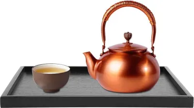 Produktbild von Holztablett - Serviertablett für Lebensmittel - Rechteckige Form - Massives Holz - Tee - Kaffee - Snacks - Speisen - Tablett - Restauranttablett (36 * 27)