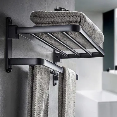 Produktbild von Famanu Handtuchhalter aus Aluminium - platzsparend und rostfrei