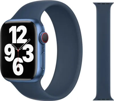 Produktbild von Original Apple Solo Loop Armband 42/44/45mm Größe 10 Abyss Blue