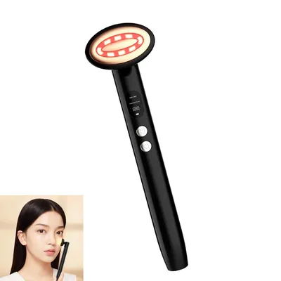 Produktbild von Lichttherapie-Gesichtsmassagegerät, 9-in-1 LED-Rotlicht-Stab für Gesicht und Hals, Hautverjüngung und Augenmassage