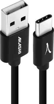 Zdjęcie produktu dla AKASHI Kabel USB do USB-C, czarny