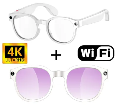 Produktbild von KI-Brille mit KI-Übersetzungsfunktion,8MP HD-Kamera, 4K-Aufnahme, Bildkonversation, Aufnahme, Musikwiedergabe