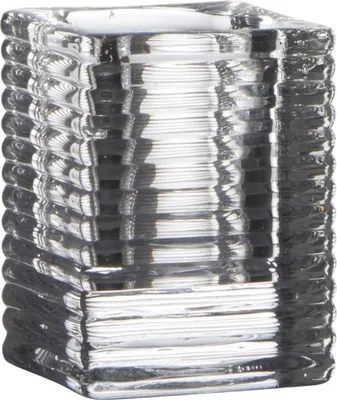 Produktbild von Teelicht Square Rib 9,5 cm