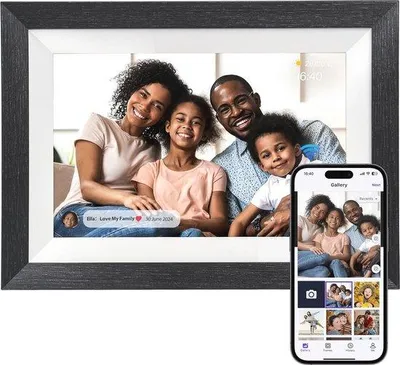 Obrázok produktu pre 10,1-palcový digitálny fotorámik s Wi-Fi, dotykovým HD IPS displejom a 32 GB pamäťou
