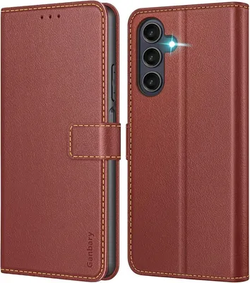 Obrázek produktu pro Pouzdro na mobilní telefon Samsung Galaxy A25 5G kožený flipový kryt hnědý s funkcí magnetického stojánku