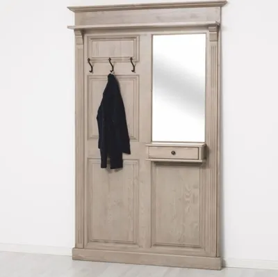 Produktbild von Casa Padrino Landhausstil Garderobe Grau 131 x 19 x H. 219 cm - Landhausstil Garderobenmöbel