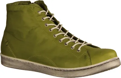 Produktbild von Andrea Conti 0341500 Damen Schnürboots mit Reißverschluss High Top Leder, Größe:37 EU, Farbe:Grün