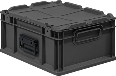 Produktbild von Eurobox NextGen Portable  Germany | HxBxT 18,5x30x40cm | 16 Liter | Schwarz | Eurobehälter, Transportbox, Transportbehälter, Stapelbehälter