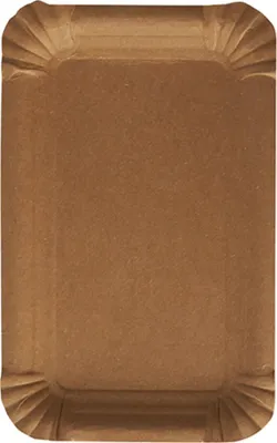 Immagine prodotto di PAPSTAR piatto di cartone quadrato 10x16 cm, marrone, design "puro" | film termoretraibile (250 pezzi)