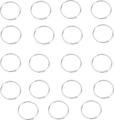 Produktbild von INF 20er Set Duschvorhangringe Edelstahl - Silber, Rostfrei, Leichtgängig