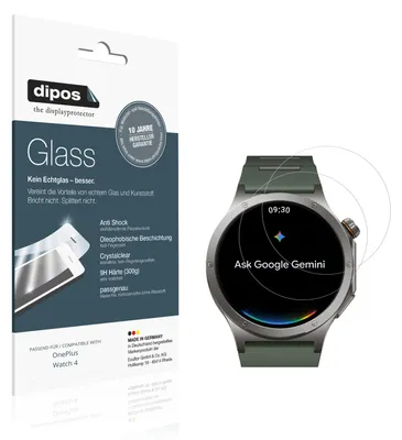 Immagine prodotto di 2x Pellicola Protettiva per OnePlus Watch 4 Protezione Vetro Flessibile 9H dipos