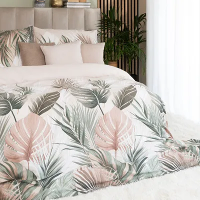 Immagine prodotto di Biancheria da letto, cotone sateen, alta qualità 200x220 Foglie lussureggianti