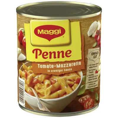 Produktbild von Maggi Penne Tomate Mozzarella Nudel Eintopf in cremiger Sauce 810g