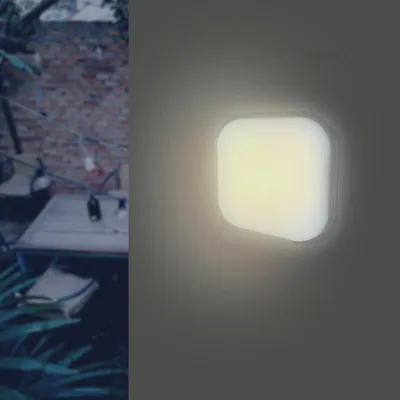 Image de Applique LED Murale 20W Blanche Carré IP65 - Blanc Neutre 4000K - 5500K