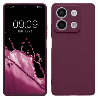 Produktbild von kwmobile Handyhülle für Xiaomi Redmi Note 13 5G Hülle - weiches Handy Silikon Case - Schutzhülle Cover - Bordeaux Violett