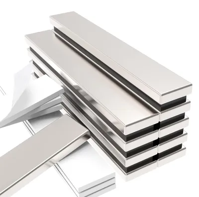 Magnete 60x10x3 mm, 10er Set, selbstklebend, rechteckig