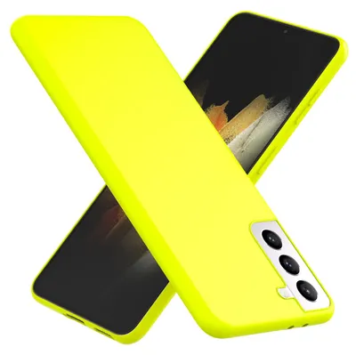 Produktbild von NALIA Neon Handy Hülle für Samsung Galaxy S21, Silikon Case Cover Bumper Etui Gelb