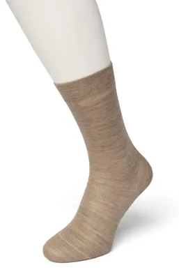Produktbild von Bonnie Doon Woll-/Baumwollsocke Taupe, Damengröße 35/38 – Obermaterial: 70 % feine Wolle – Innenmaterial: Baumwolle – Hautfreundlich – Wunderbar warm – Glatte Nähte – Sehr bequem – Wollsocken – Taupe-Melange – Hellbraun – Taupe-Heather – BD631402.376