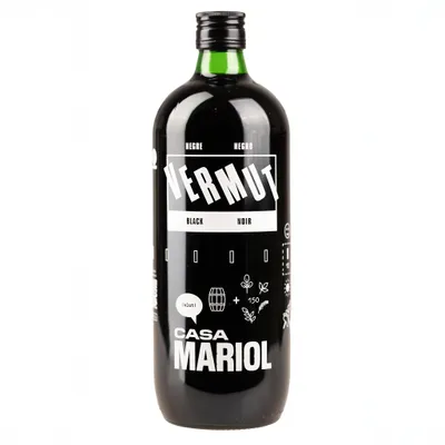 1L Flasche mit schwarzem Wermut von Casa Mariol
