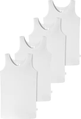 Produktbild von Schiesser 4er Pack Kids Girls 95/5 Baumwolle Unterhemd / Tanktop Extra hautfreundlich für höchsten Tragekomfort, Perfekter Sitz, Elastische Single-Jersey-Qualität